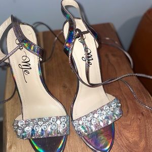 So Me Iridescent Jeweled Heel